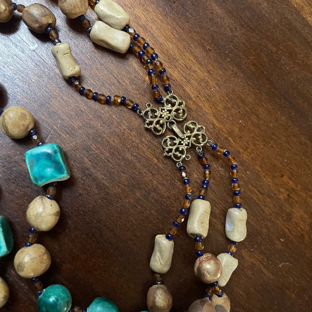 Multi-Stone/Layered Necklace - Picture 3 of 4